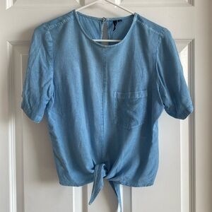 Denim Knotted Shirt